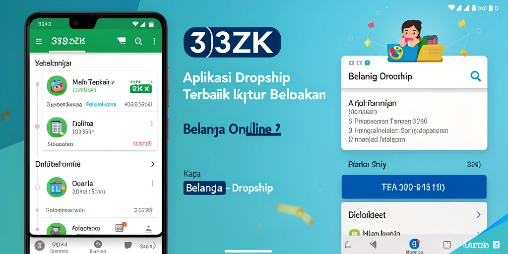 Tampilan antarmuka pengguna aplikasi Dropship 33ZK yang menarik dan intuitif.