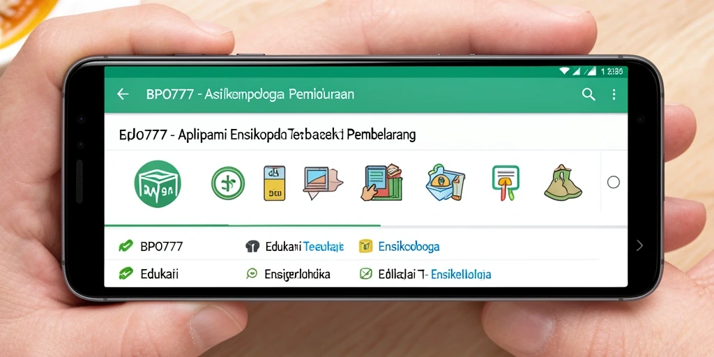 Tampilan antarmuka BPO777 yang menarik dan informatif.
