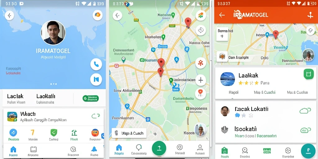 Tampilan antarmuka IRAMATOGEL yang intuitif untuk lacak lokasi.