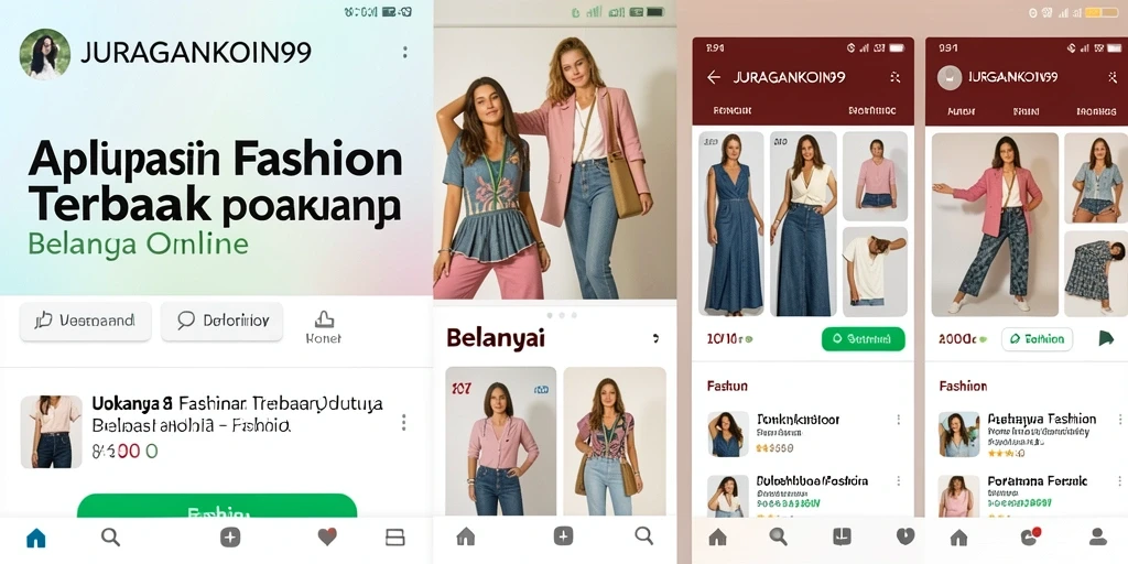 Screenshot JURAGANKOIN99 menampilkan antarmuka aplikasi Fashion yang modern dan user-friendly.