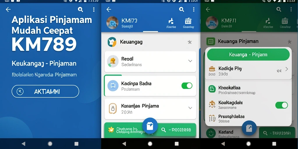 Tampilan antarmuka KM789 yang intuitif dan fungsional untuk pengajuan pinjaman.