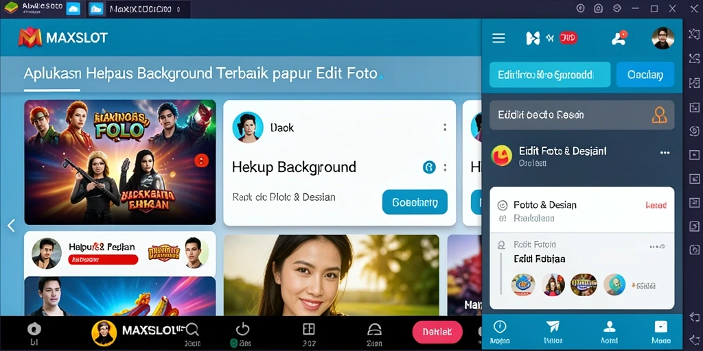Tampilan antarmuka MAXSLOT yang sederhana dan fungsional untuk Hapus Background.