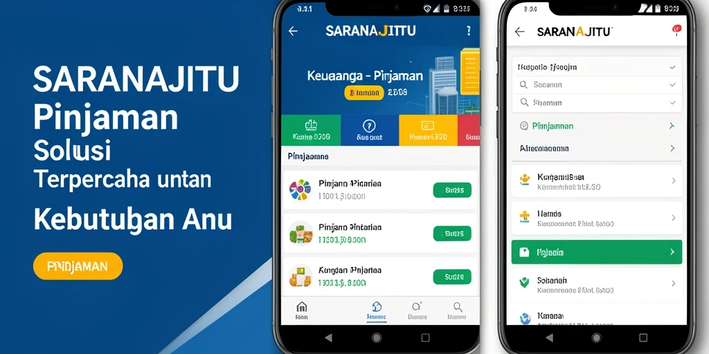 Tampilan antarmuka aplikasi SARANAJITU yang sederhana dan menarik.