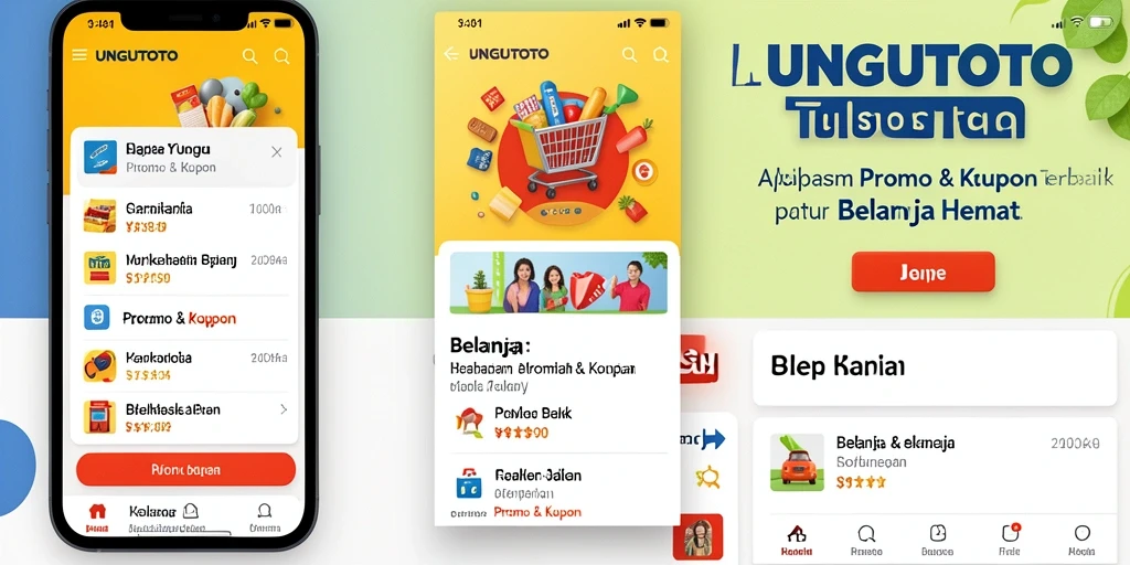 Tampilan antarmuka aplikasi UNGUTOTO yang memudahkan pencarian kupon.