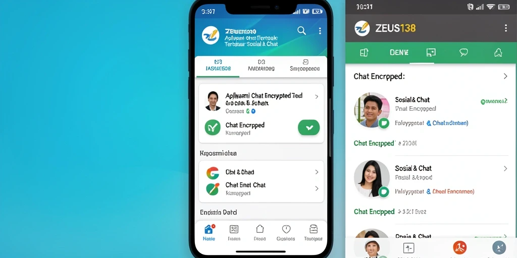 Antarmuka bersih dan fungsional aplikasi Chat Encrypted ZEUS138.